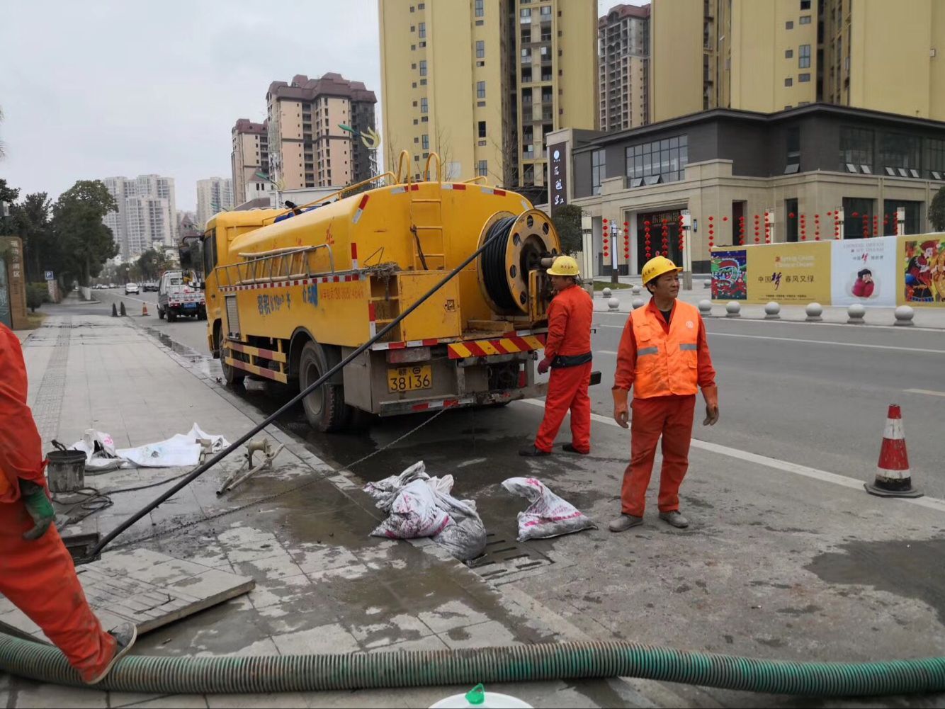 河西排污管道清淤-管道清洗